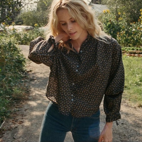 DREAMY DOEN ROSE TOP - BLACK WINTER DITSY - SIZE XS! - Picture 4 of 10